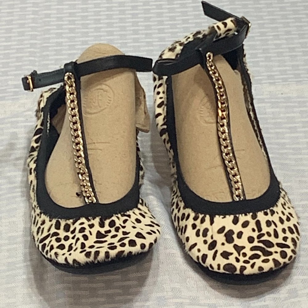 Yosi Samra Womens Erica Chain T-Strap Ballet Flat